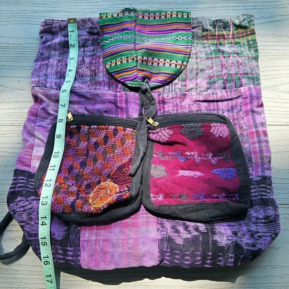 BOHO HIPPIE BACKPACK BAG HANDMADE - Picture 9 of 12